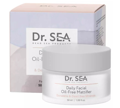  dr.sea Матирующий крем для лица с Дунаиеллой и Минералами Мертвого моря (50 мл) 020653