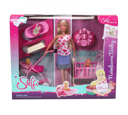 simba 5730861 set de joc "steffi cu un nou-născut" (ass.)