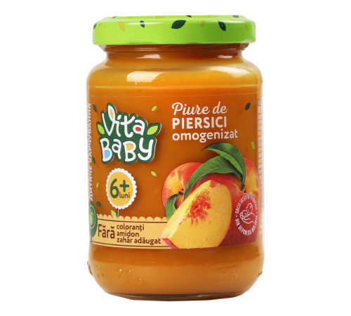 vita baby piure din piersici 180gr.(6+)