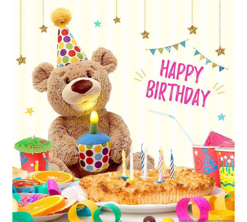 gund 6049942 Музыкальный мишка “happy birthday” (43см)