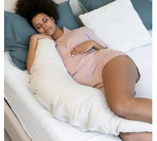 doomoo pernă pentru gravide și alăptare comfy big (190 cm) tetra almond