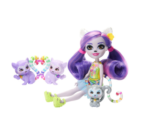 enchantimals hrx86 set de joc "familia lemur lorinda"