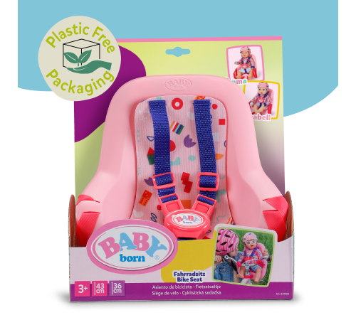 zapf creation 839980 scaun de bicicletă pentru păpuși cu &icirc;nălțimea de 36 cm și 43 cm.