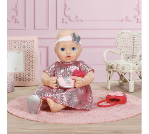 zapf creation 705438 set de îmbrăcăminte baby annabell „tinuta glamourous” (43 cm.)