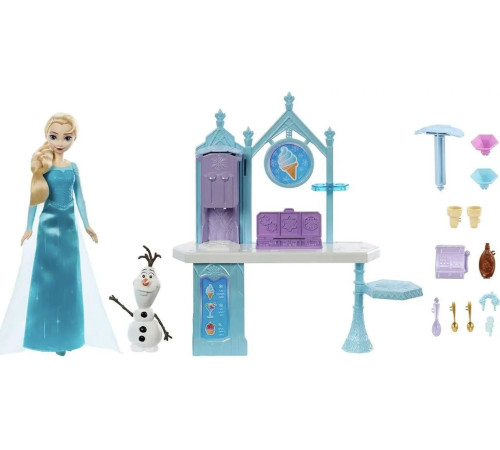 disney princess hmj48 set de joaca elsa și olaf “deserturi de gheață”