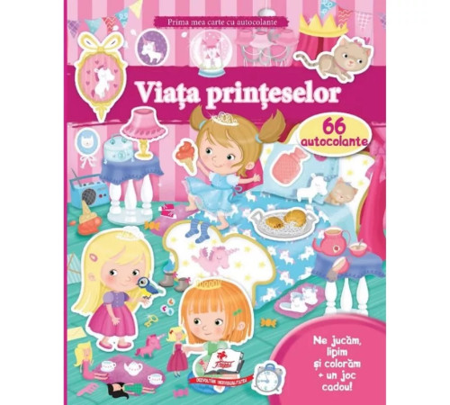  prima mea carte  "viata printeselor" 66 autocolante (ro) 