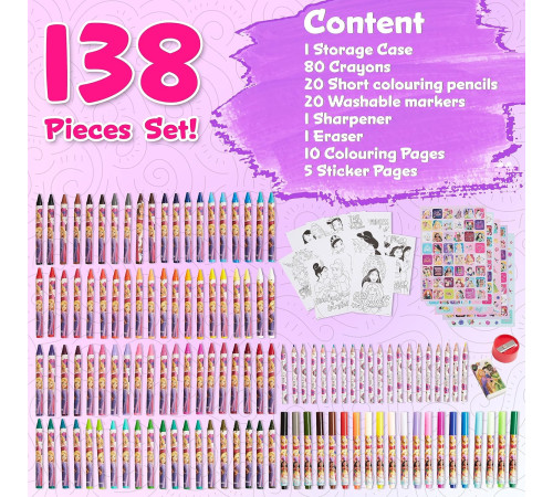 total office pr-1115 Набор для рисования "disney princess" (148 предметов)