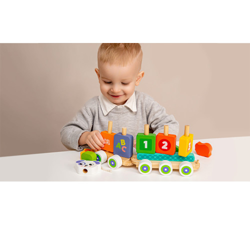 kids hits kh20/037 tren din lemn "happy train"