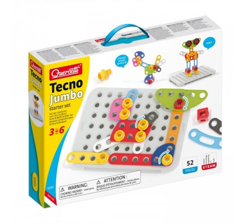  quercetti 6165 constructor "techno jumbo starter set" (52 el.)