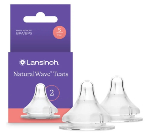  lansinoh 81666	tetine din silicon naturalwave (0 luni+) 2 buc.