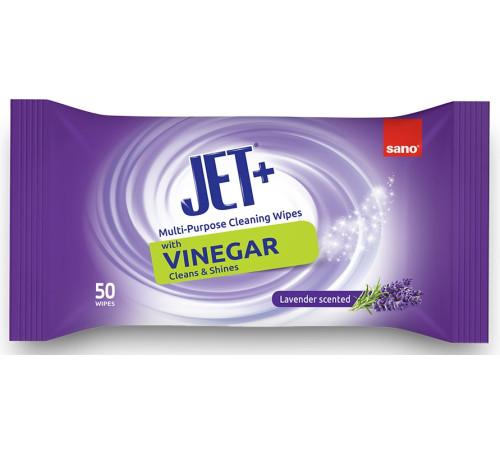 Бытовая химия в Молдове Sano Jet Universal Влажные салфетки для общей уборки с уксусом (50 шт.) 351668  sano jet universal Влажные салфетки для общей уборки с уксусом (50 шт.) 351668