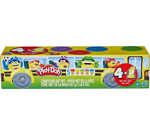 play-doh f7368 hабор пластилина "Снова в школу" (5 цветов)
