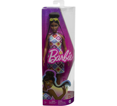  barbie hjt07 Кукла "Модница" в вязаном платье миди