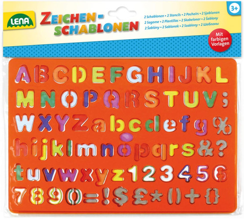 lena 65774 set de șabloane "alfabetul"