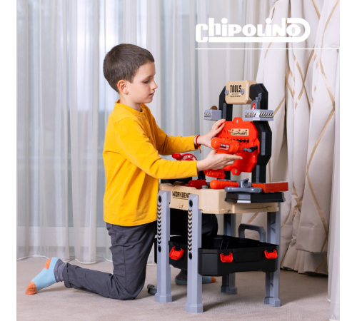 chipolino dipk002433tt set de joacă 2 &icirc;n 1 "masă de scule &icirc;ntr-o valiză" (78 pсs)