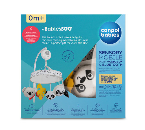 canpol 68/093 mobil muzical senzorial cu bluetooth "babiesboo"