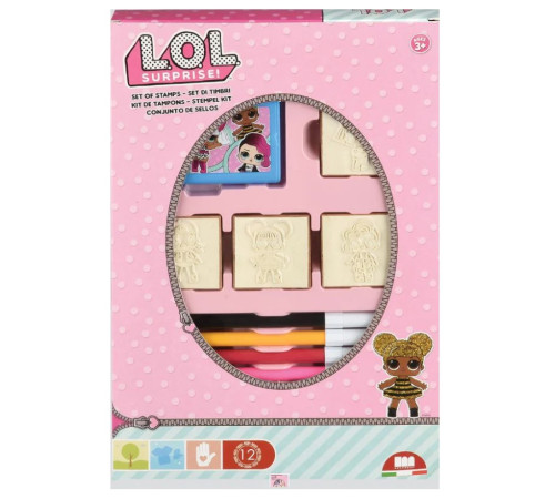 Multiprint 27999 Set de 7 carioci cu 4 ștampile "L.O.L."  multiprint 27999 set de 7 carioci cu 4 ștampile "l.o.l."