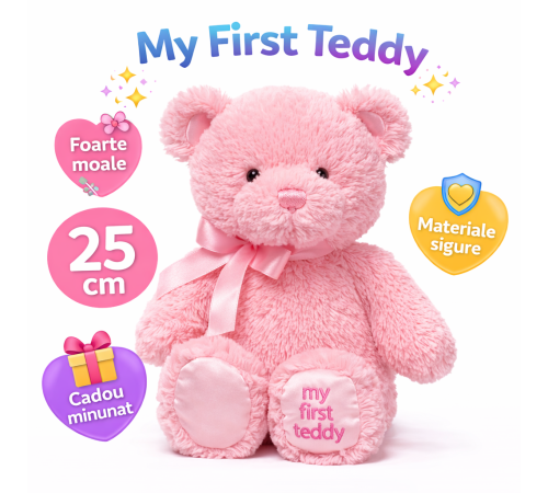  gund 6055510 jucărie de pluș "my first teddy&rdquo; (25 cm) roz