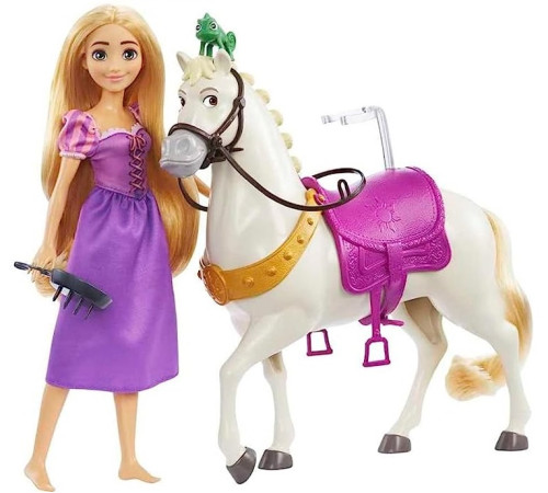  disney princess hlw23 setul de joc "rapunzel cu prietenul ei fidel maximus"