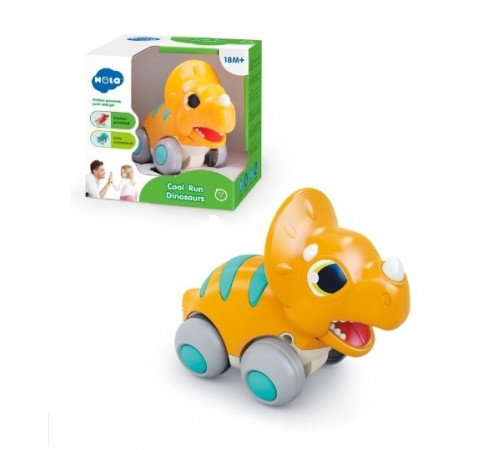 hola toys e7968bd jucărie inerțială "dino" portocaliu