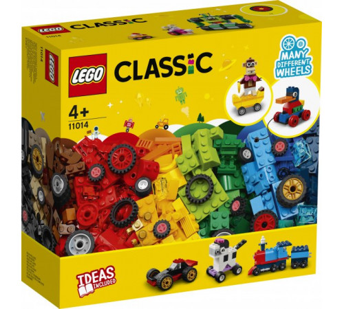 lego classic 11014constructor "cuburi și roți" (653 el.)