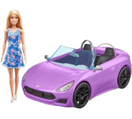 barbie hby29 Игровой набор "Барби на фиолетовом кабриолете"