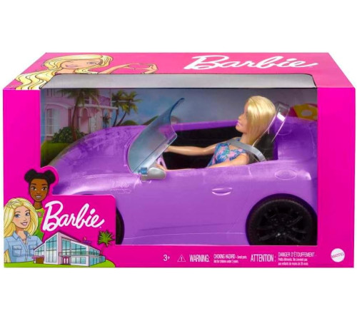 barbie hby29 Игровой набор "Барби на фиолетовом кабриолете"