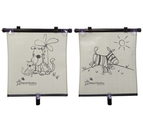  dreambaby g238 parasolare pentru masina "tigru și zebră" (2 buc.)