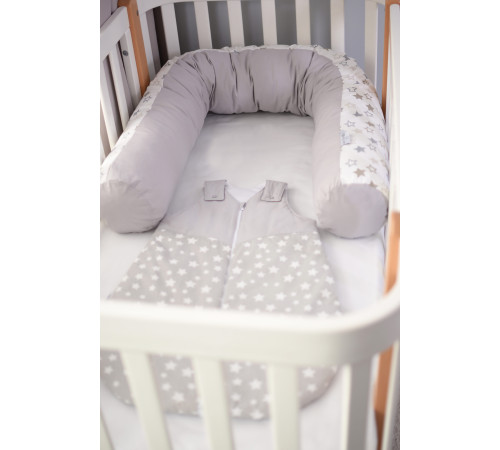 veres 302.01.6 perna pentru alaptare "comfort long" (170х52 cm.) stele alb-gri