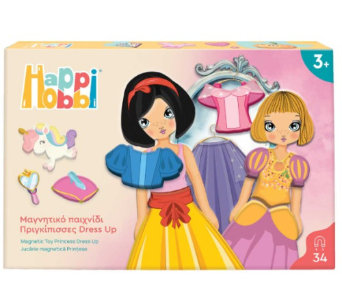  as kids 1029-64081 set magnetic de creați happihobbi "&Icirc;mbracă prințesa"