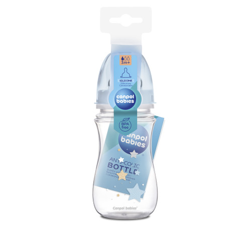 canpol 35/217 biberon cu sistem anti-colik easy start "newborn baby" 240ml (3+)