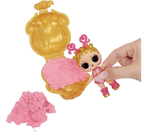 l. o. l. 593188 set de joaca cu papusa surprise! seria coafuri magice squish sand