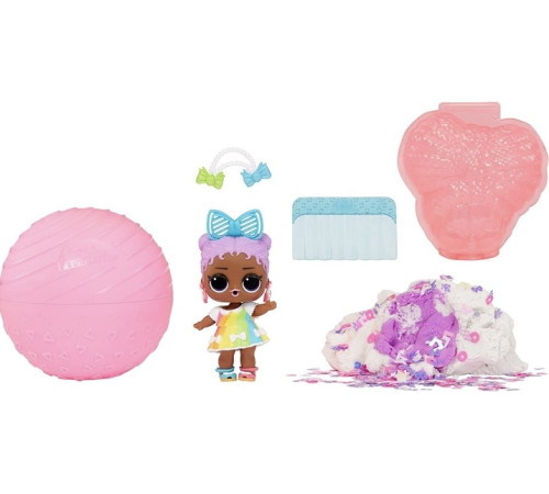 l. o. l. 593188 set de joaca cu papusa surprise! seria coafuri magice squish sand