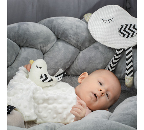 babyono-767 1537 Мягкая игрушка-платок "Маленькая Птичка"