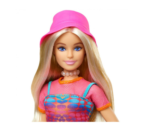 barbie hwh97 păpușă "fashionista" într-o rochie roz