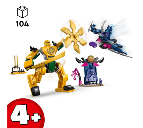 lego ninjago 71804 constructor "robotul de lupta al lui arin" (104 el.)
