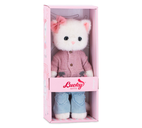 orange toys lk01/07 jucărie de pluș "lucky kitty sophie: knitted cherries" (38 cm)