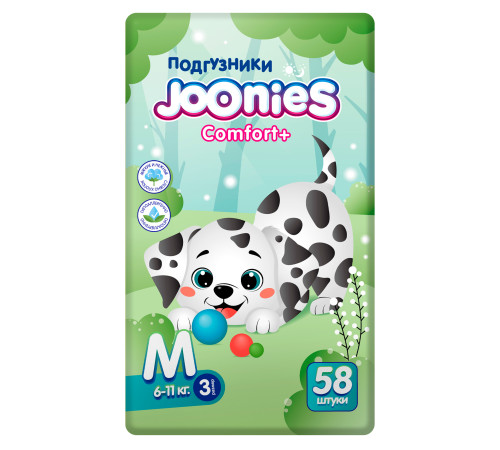  joonies comfort+ Подгузники m (6-11 кг) 58 шт.