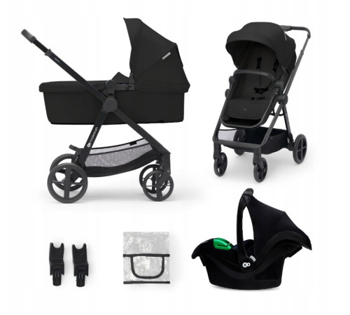 kinderkraft carucior 3in1 newly + mink pro negru