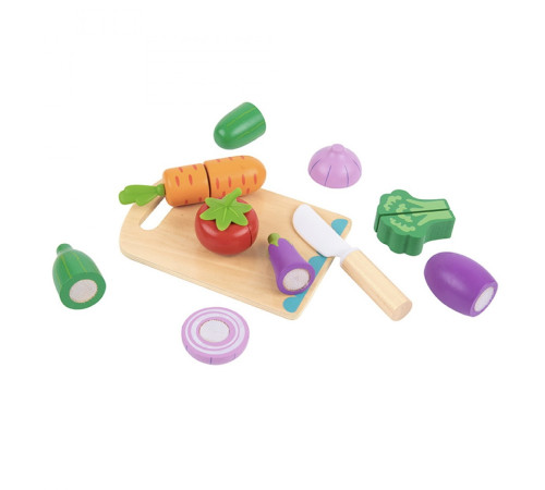 tooky toy tk112 set din lemn pentru tăiat “legume”