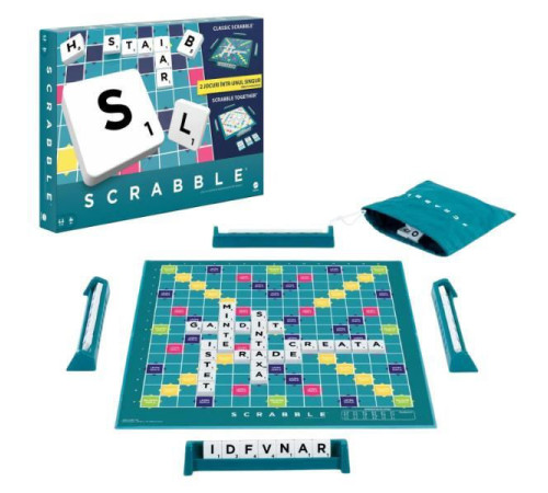 mattel hxw11 Настольная игра 2 в 1 "scrabble core refresh" (ro)