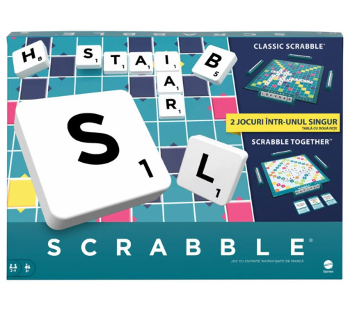 mattel hxw11 Настольная игра 2 в 1 "scrabble core refresh" (ro)