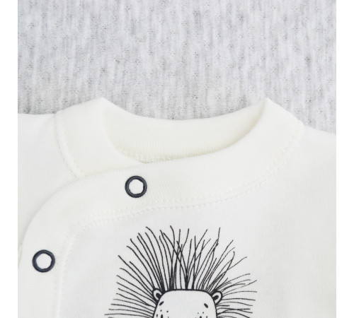 minikin 242200362 Распашонка "hedgehog" (р.62) молочный