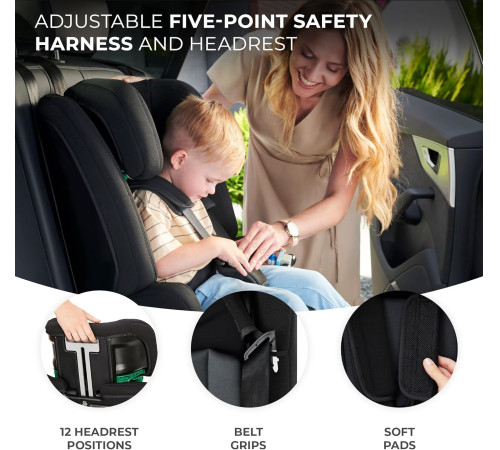 kinderkraft Автокресло safety-fix 2 i-size kcsafi02gry0000 (76-150 см.) серый