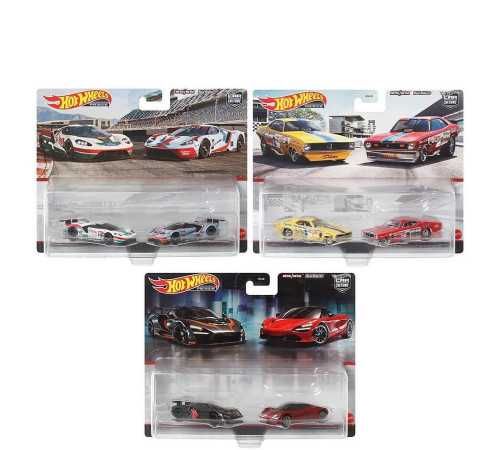 hot wheels hbl96  set de colecție de 2 mașini "premium car culture" (in sort.)