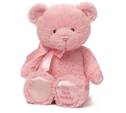  gund 6055510 Мягкая игрушка "Мой первый мишка" (25 см.) розовый