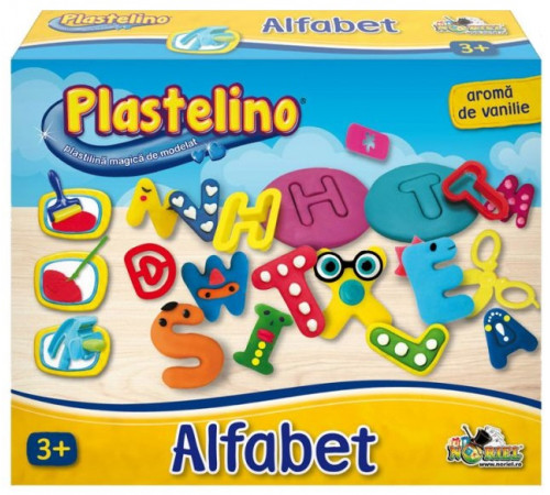 plastelino int6703 set de modelare "alfabet din plastilina"