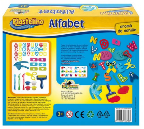 plastelino int6703 set de modelare "alfabet din plastilina"