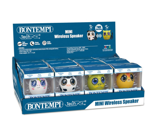 bontempi 490100 mini-boxă portabilă wireless "animăluțe" (in sort.)