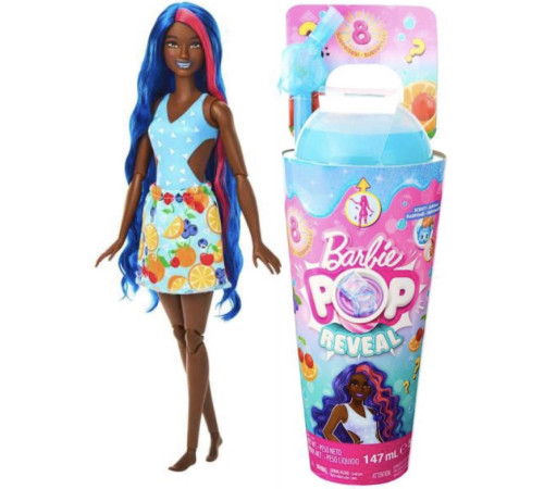 barbie hnw42 păpușa “pop reveal: punch de fructe”